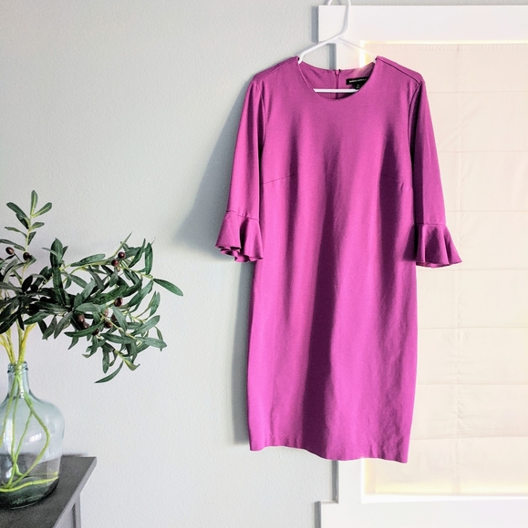 Banana Republic Dresses & Skirts - Purple Banana Republic Trumpet Sleeve Dress